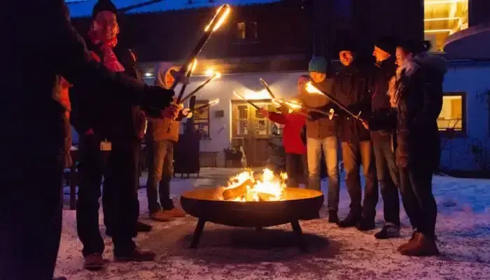 Fackelwanderung auf dem Harlachberg in Bodenmais